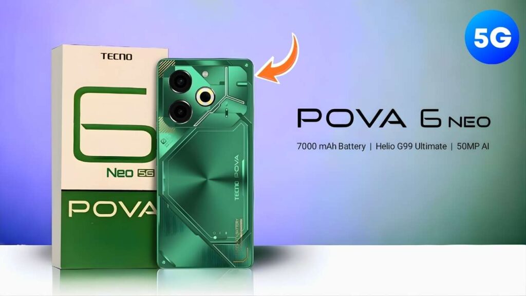 Tecno Pova 6 Neo: el nuevo smartphone que sorprende con batería gigante y diseño moderno